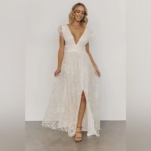 Baltic Born Arlene Ivory Shimmer Gown